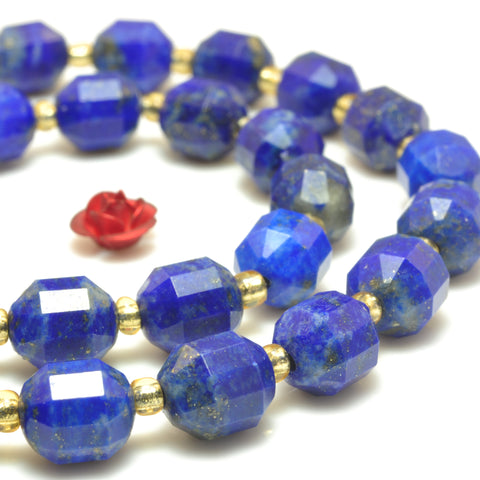 YesBeads Natural Lapis Lazuli faceted double terminated point beads wholesale jewelry making 15"