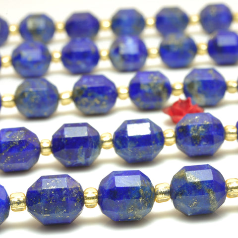 YesBeads Natural Lapis Lazuli faceted double terminated point beads wholesale jewelry making 15"