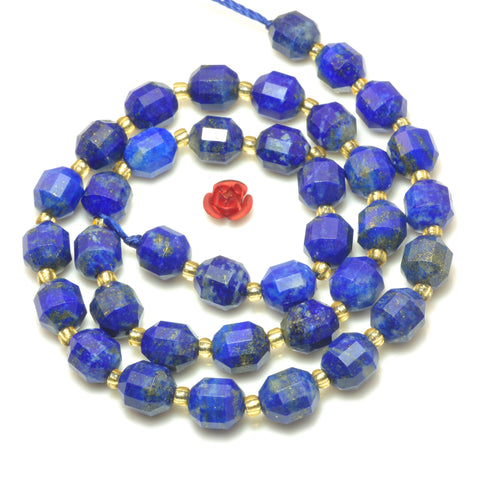 YesBeads Natural Lapis Lazuli faceted double terminated point beads wholesale jewelry making 15"