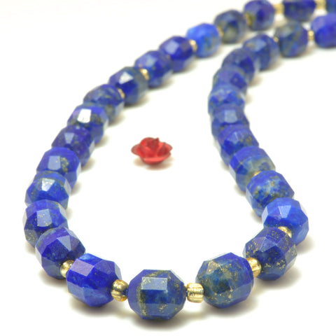 YesBeads Natural Lapis Lazuli faceted double terminated point beads wholesale jewelry making 15"