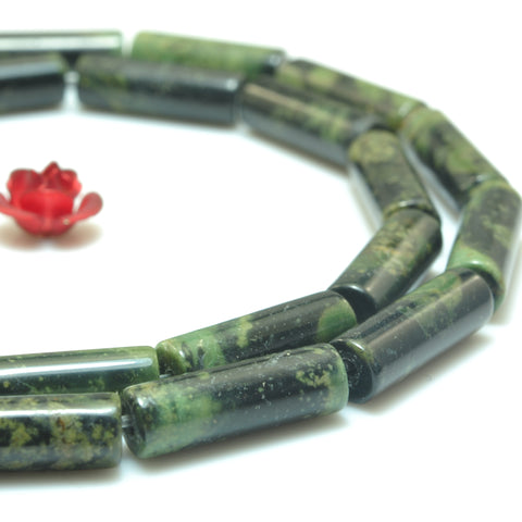 YesBeads Natural Kambaba Jasper smooth tube beads wholesale gemstone jewelry making 4x13mm 15''