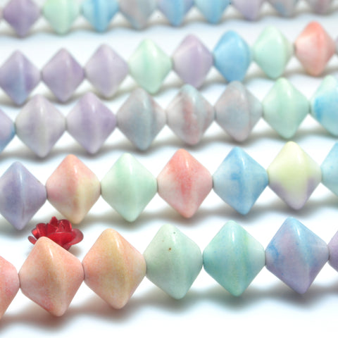 YesBeads Alashan Rainbow Jasper smooth rondelle disc beads wholesale gemstone jewelry making 15"