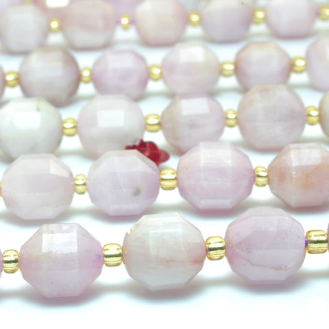 YesBeads Natural Kunzite purple pink gemstone faceted double terminated point beads wholesale jewelry 15"