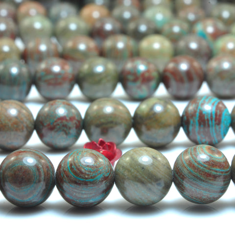 YesBeads Natural Rainbow Jasper smooth round beads wholesale gemstone jewelry 15"