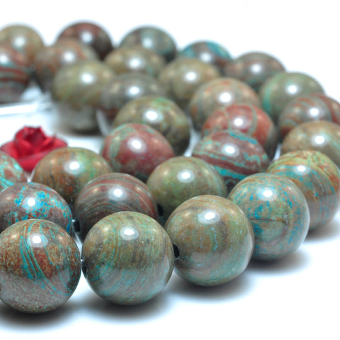 YesBeads Natural Rainbow Jasper smooth round beads wholesale gemstone jewelry 15"