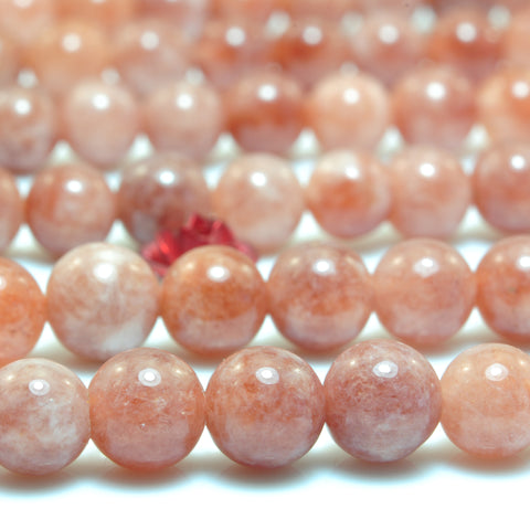 YesBeads Malaysia Jade smooth round loose beads orange gemstone wholesale jewlery 15"