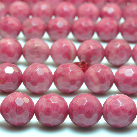 Natural Red Rhodonite AA grade faceted round loose beads wholesale gemstone for jewelry making DIY bracelets necklace 6 8 10mm