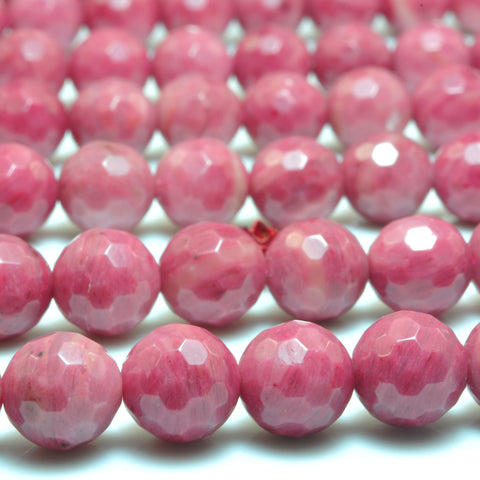Natural Red Rhodonite AA grade faceted round loose beads wholesale gemstone for jewelry making DIY bracelets necklace 6 8 10mm