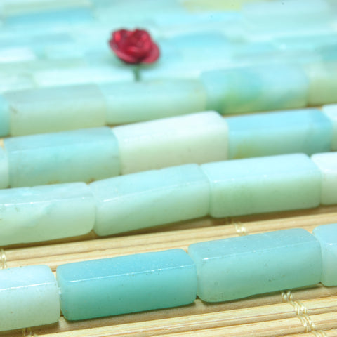 Natural Amazonite gemstone smooth rectangle cuboid beads for jewelry making diy bracelet necklacle