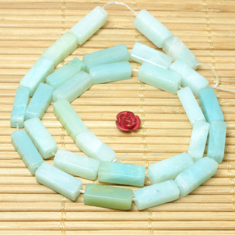 Natural Amazonite gemstone smooth rectangle cuboid beads for jewelry making diy bracelet necklacle