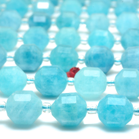 YesBeads Malaysia Jade faceted double terminated point beads blue jade wholesale gemstone jewelry 15"