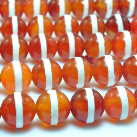 Red Agate OneLine Carnelian smooth round loose beads wholesale gemstone jewelry bracelet necklace diy