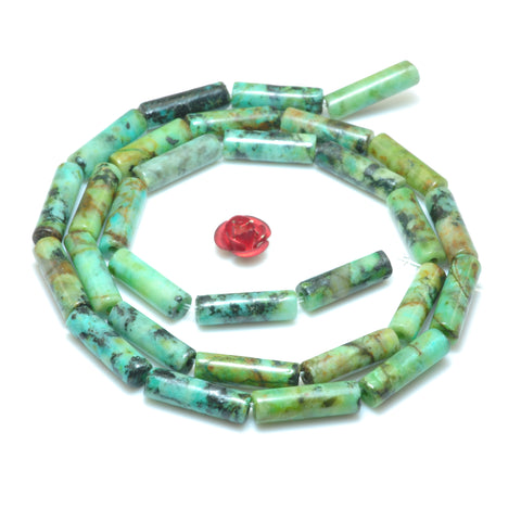 Natural African turquoise smooth tube loose beads gemstone wholesale jewelry making
