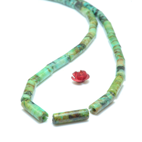 Natural African turquoise smooth tube loose beads gemstone wholesale jewelry making
