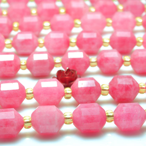 YesBeads Malaysia Red Jade faceted double terminated point beads wholesale jewelry making