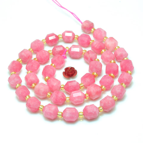 YesBeads Malaysia Red Jade faceted double terminated point beads wholesale jewelry making
