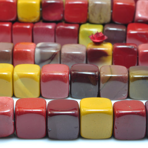 YesBeads Natural Mookaite smooth cube loose beads wholesale gemsotne jewelry making