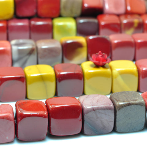 YesBeads Natural Mookaite smooth cube loose beads wholesale gemsotne jewelry making