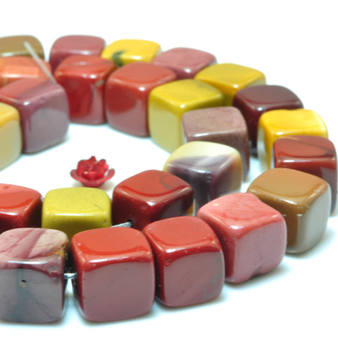 YesBeads Natural Mookaite smooth cube loose beads wholesale gemsotne jewelry making
