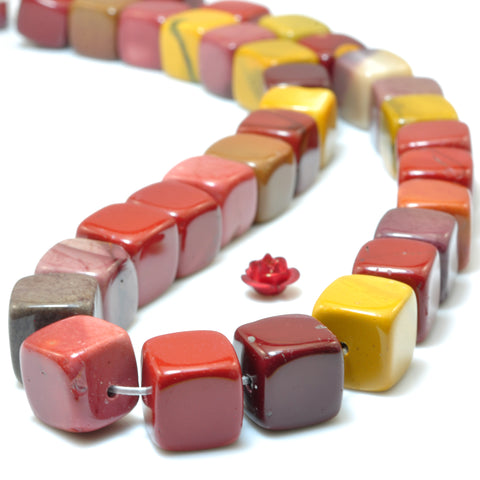 YesBeads Natural Mookaite smooth cube loose beads wholesale gemsotne jewelry making