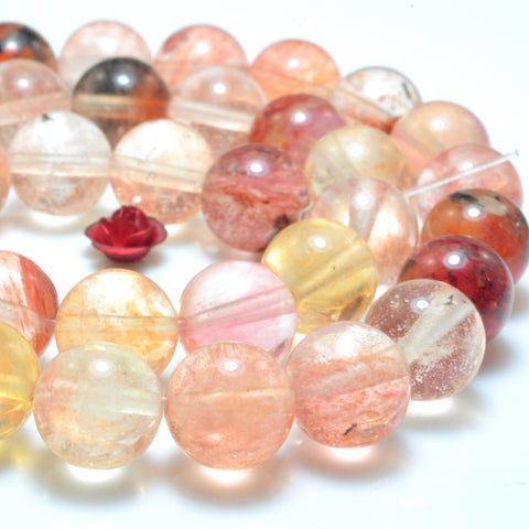YesBeads Cherry Quartz smooth round loose beads wholesale gemstone jewelry making design