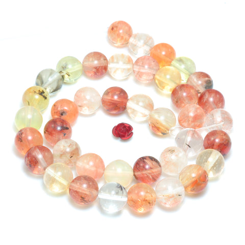 YesBeads Cherry Quartz smooth round loose beads wholesale gemstone jewelry making design