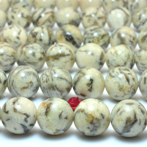 YesBeads Natural Feldspar gemstone smooth round loose beads wholesale jewelry making15"