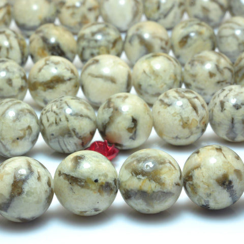 YesBeads Natural Feldspar gemstone smooth round loose beads wholesale jewelry making15"