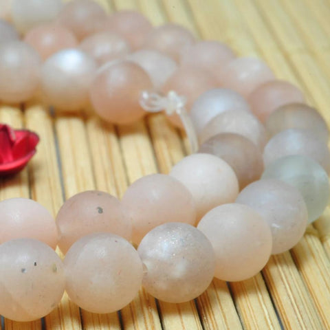 Natural New Sunstone matte round beads gemstone wholesale jewelry design bracelet necklace diy