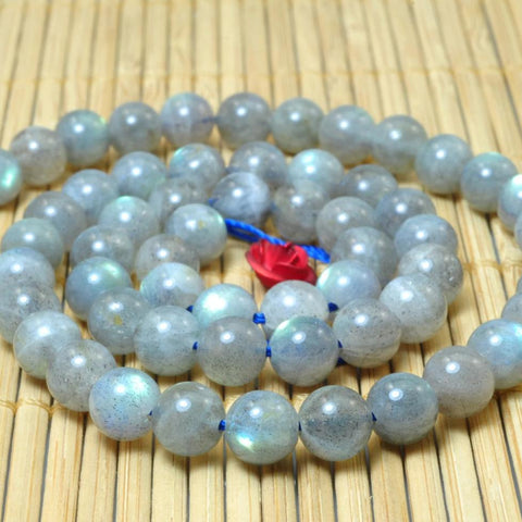 62 pcs of A Grade--Natural Labradorite smooth round beads in 6mm (4#)