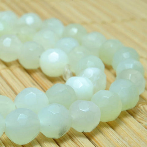 Natural New Jade faceted round beads loose gemstone wholesale bracelet necklace diy semi precious stone