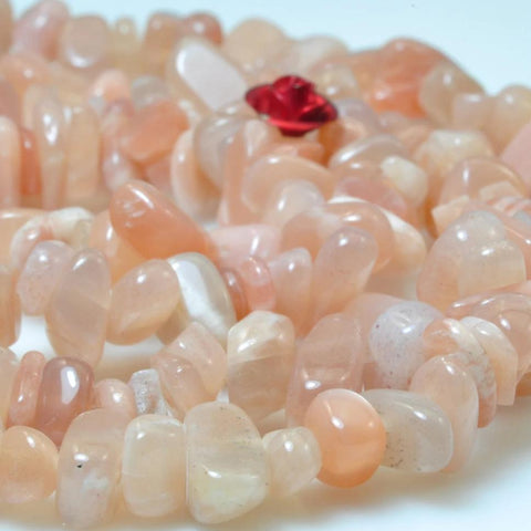 YesBeads Natural Sunstone smooth chip beads gemstone wholesale jewelry design 15''