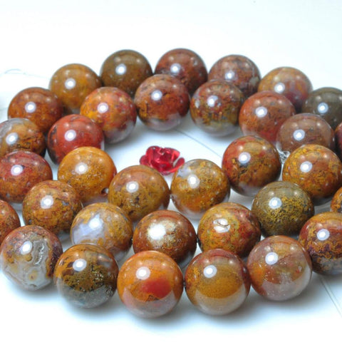 Natural warring states Red Jasper smooth round beads wholesale gemstone jewelry making bracelet necklace diy