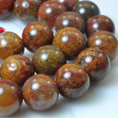 Natural warring states Red Jasper smooth round beads wholesale gemstone jewelry making bracelet necklace diy