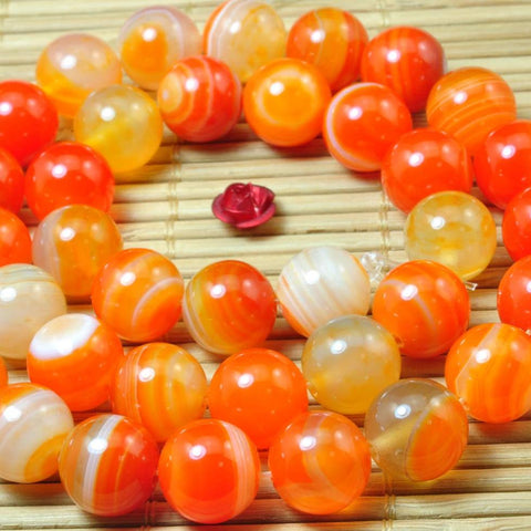 38 pcs of Natural Rainbow Agate Smooth round beads in 10mm