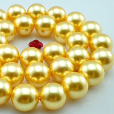 33 pcs of solid color Shell Pearl smooth round beads in 12mm,SP1203S