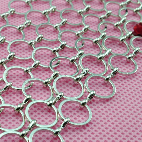 8 feet of Antique Silver Cable Chain in 8mm circle