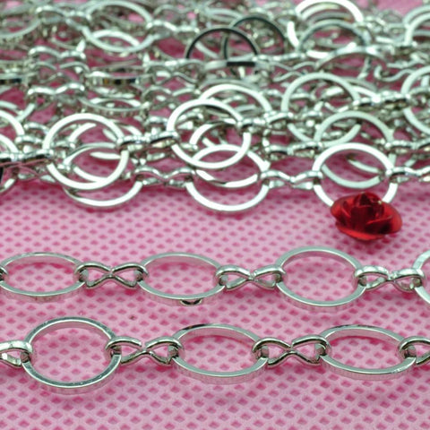 8 feet of Antique Silver Cable Chain in 8mm circle