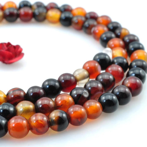92 pcs of Rainbow Agate Smooth round beads in 4mm