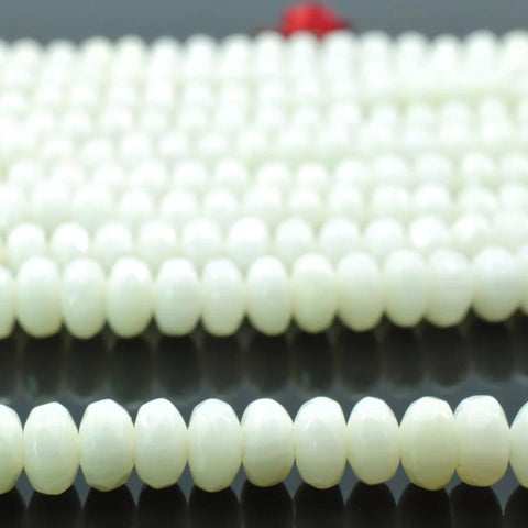YesBeads 162 pcs of Coral faceted rondelle beads in 2x4mm