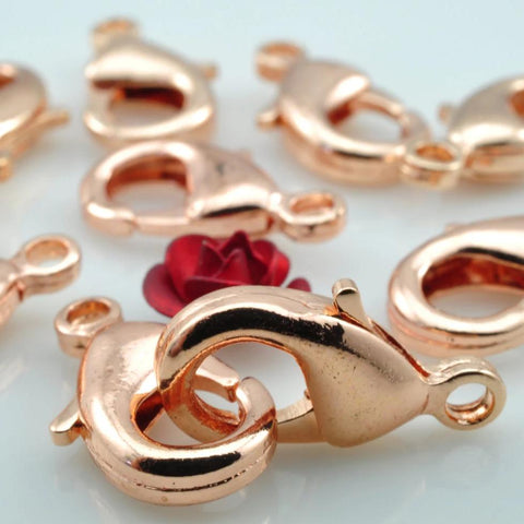 50 pcs of Rose gold lobster clasp in 8mm wideX 15mm length