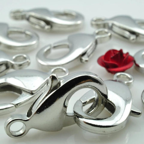 50 pcs of Antique Silver lobster clasp in 10mm wideX 19mm length