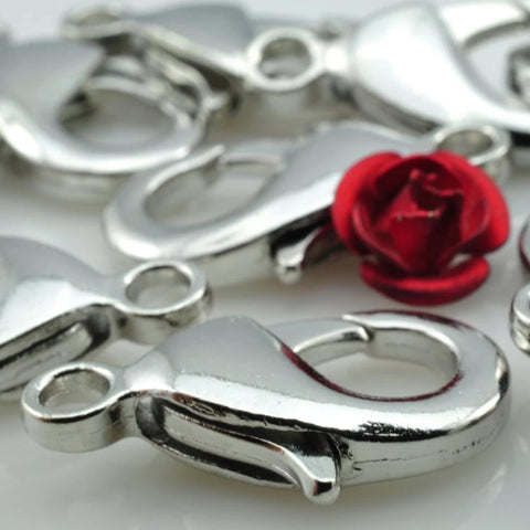 50 pcs of Antique Silver lobster clasp in 10mm wideX 19mm length