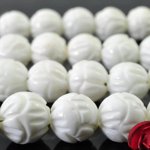 Tridacna carved round beads gemstone wholesale jewelry making bracelet necklace diy