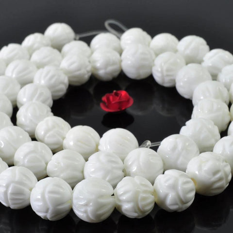 Tridacna carved round beads gemstone wholesale jewelry making bracelet necklace diy