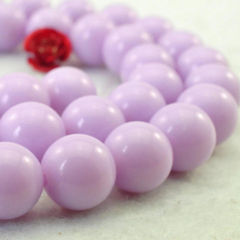 48 pcs of Purple synthesis Turquoise smooth round beads in 8mm