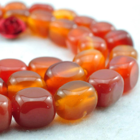 YesBeads 15 inches of Rainbow Agate smooth nugget beads in 6X7-6x8mm
