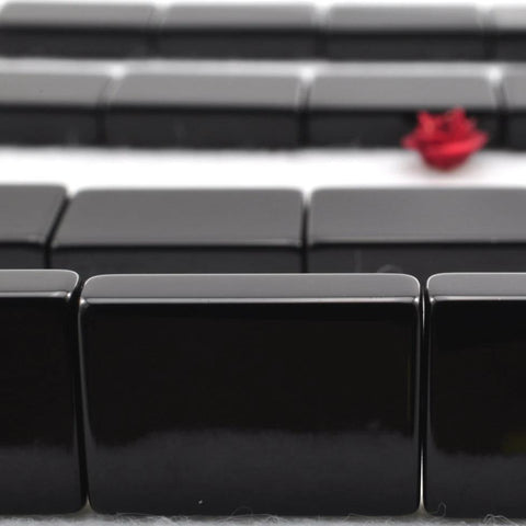 Black Onyx smooth rectangle beads gemstone wholesale jewelry making bracelet necklace diy stuff