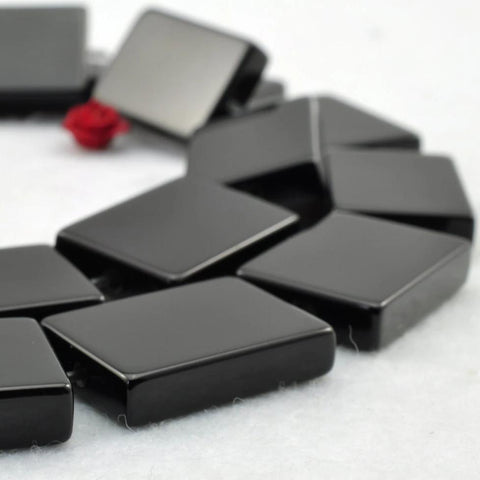 Black Onyx smooth rectangle beads gemstone wholesale jewelry making bracelet necklace diy stuff