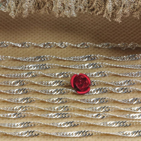 8 feet of Silver plated Cable Chain in 2mm wide X 2mm diameter
